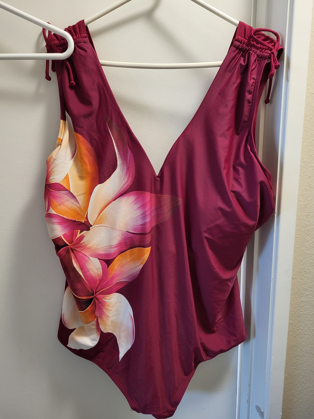 Ulla Popken 30W Floral One-Piece Swimsuit